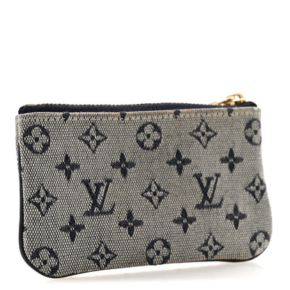 Louis Vuitton Mini Lin Key Pouch Blue 3 of 9
