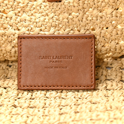 Saint Laurent Raffia Monogram Hobo Naturale 6 of 10