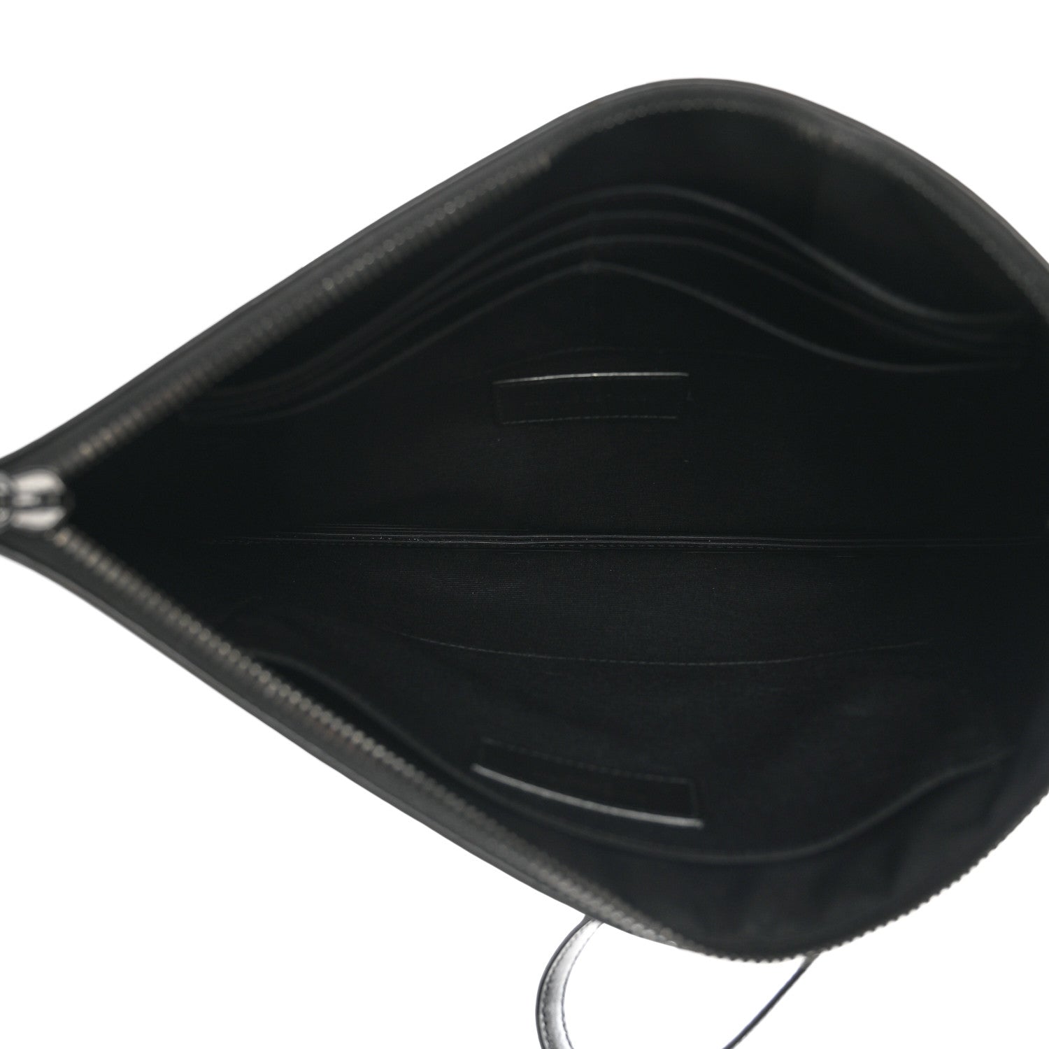 Saint Laurent Shiny Calfskin Monogram Zipped Tablet Holder Black 5 of 7