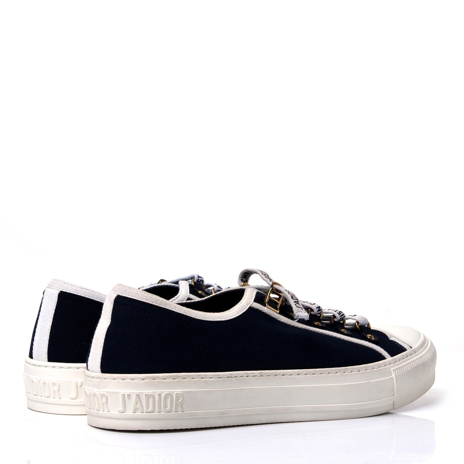 Christian Dior Canvas Walk'N'Dior Low Top Sneakers 40 Black 4 of 7