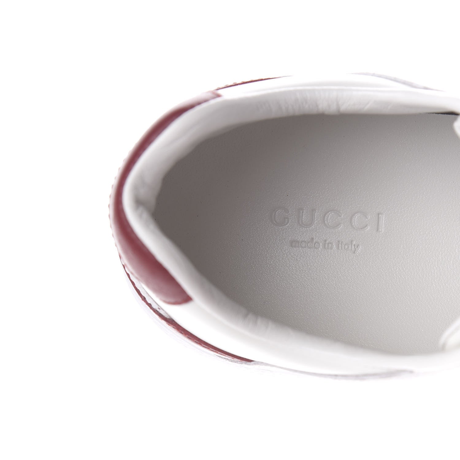 Gucci Calfskin Womens Interlocking G Sneakers 39 Rosso White 7 of 10