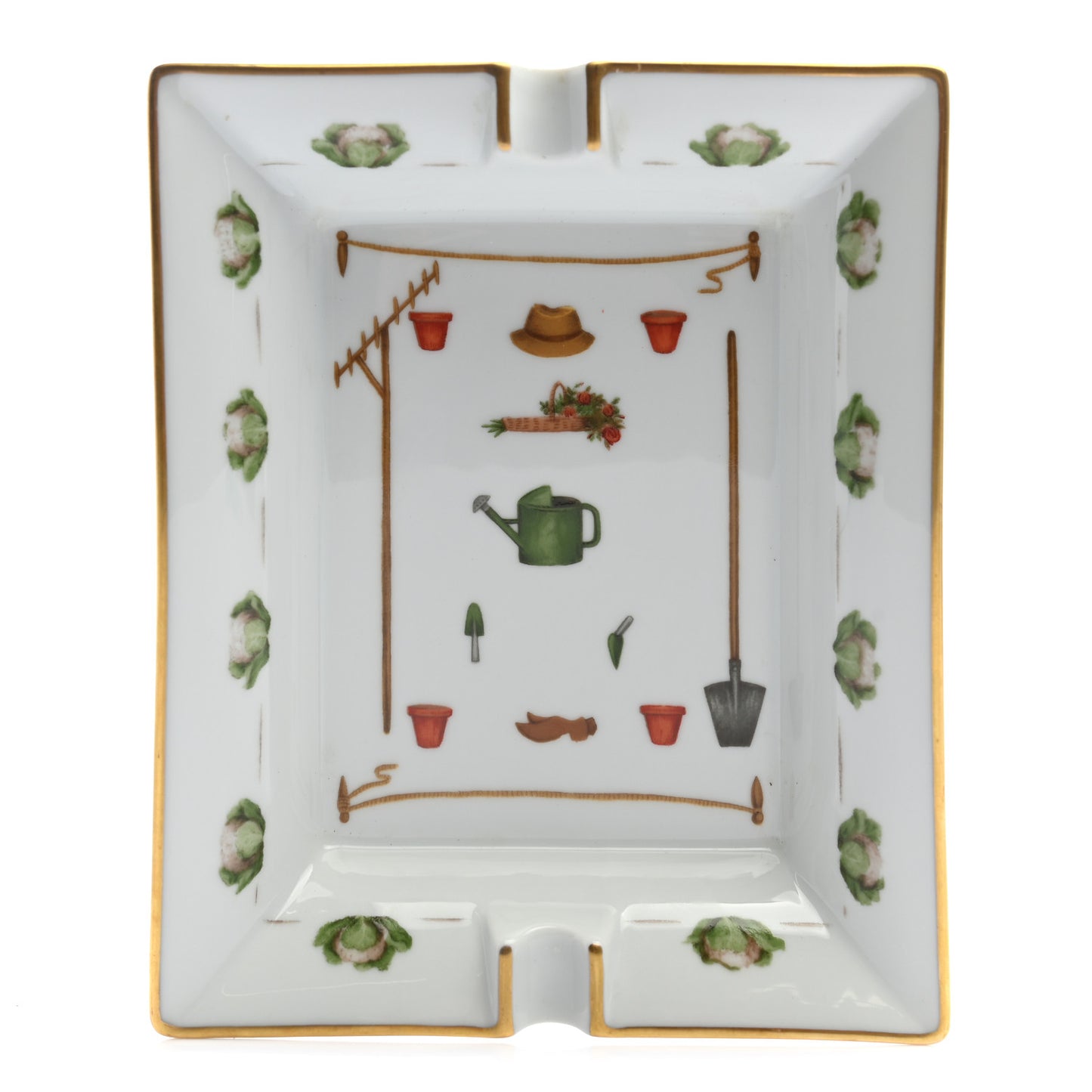 Porcelain Gardening Goods Ashtray
