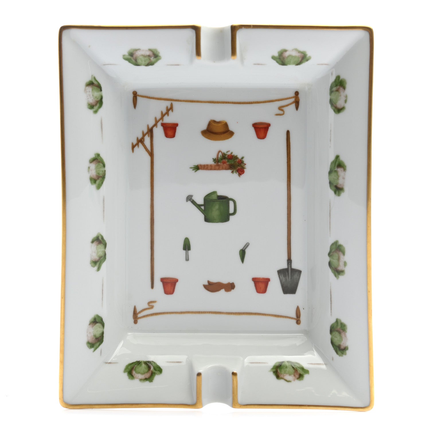 Hermes Porcelain Gardening Goods Ashtray 1 of 11
