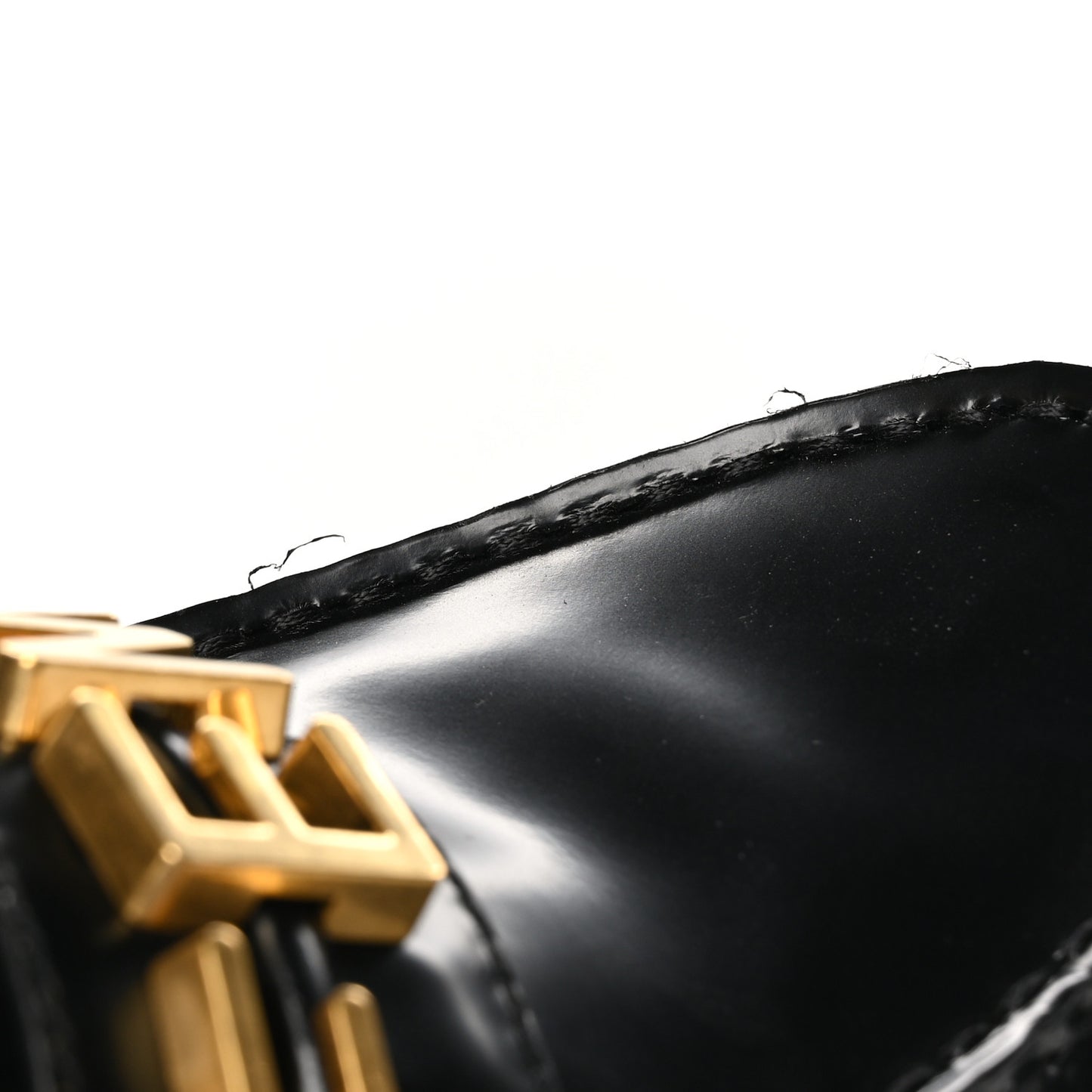 Vitello Abrasivato Fendigraphy 50mm Loafers 38.5 Black