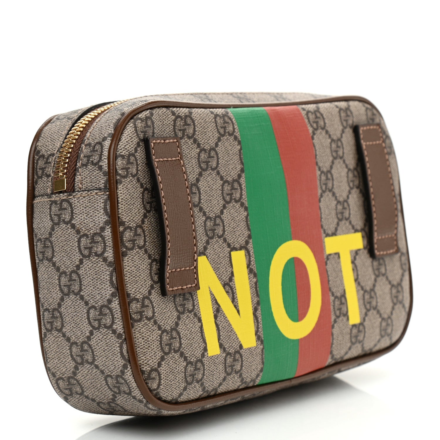 Gucci GG Supreme Monogram Azalea Calfskin Fake/Not Small Retro Interlocking G Belt Bag Beige Ebony Brown Sugar 3 of 8