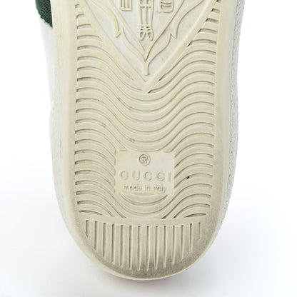 Gucci Calfskin Ayers Bee Embroidered Womens Ace Sneakers 37 White Green 9 of 11