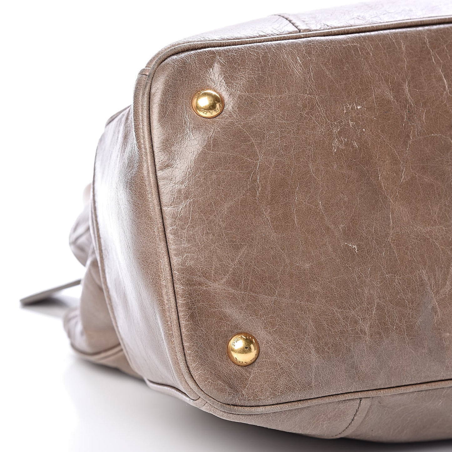 Vitello Shine Top Handle Bag Argilla