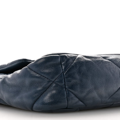 Chanel Goatskin Quilted Medium Chanel 19 Flap Navy Blue 9 of 10