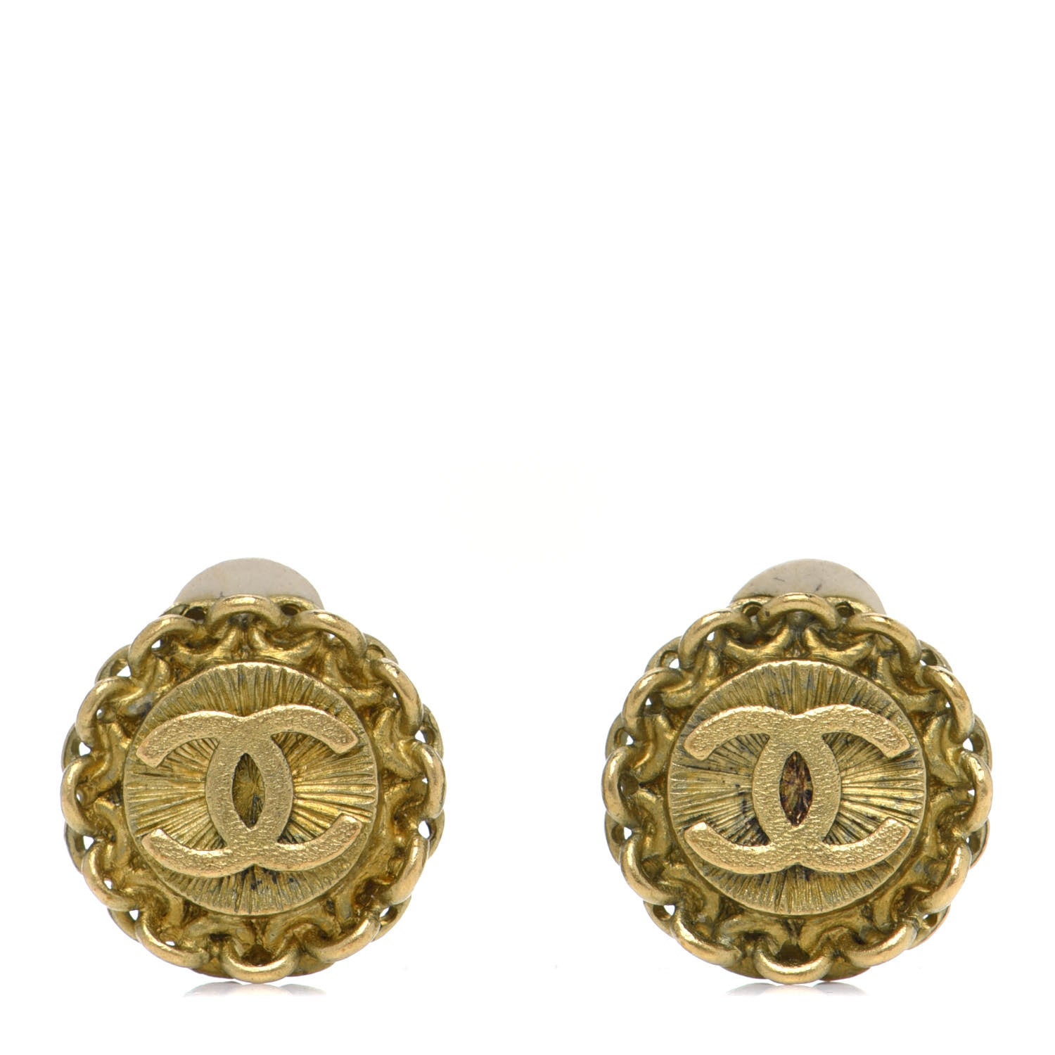 Chanel CC Clip On Earrings Gold 1 of 4