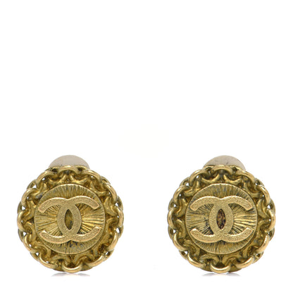 Chanel CC Clip On Earrings Gold 1 of 4