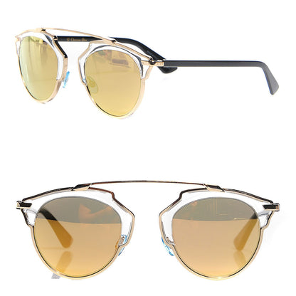 Christian Dior So Real Round Sunglasses Gold 1 of 9