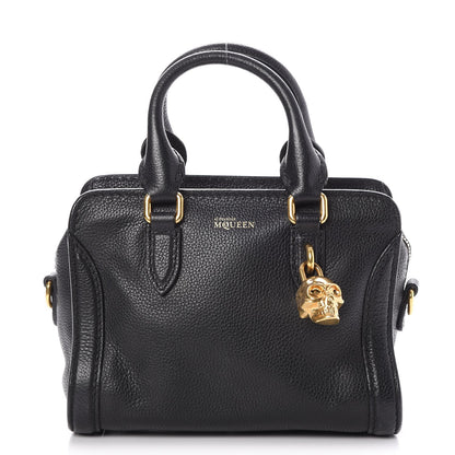 Alexander McQueen Pebbled Calfskin Mini Padlock Tote Black 1 of 7