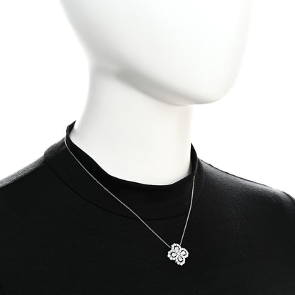 Harry Winston Platinum Diamond Full Loop Pendant Necklace 2 of 7