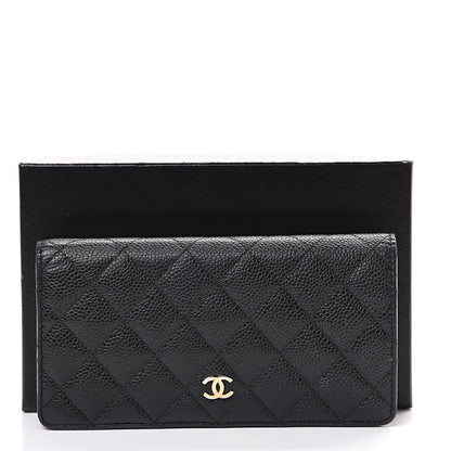 Chanel Caviar Quilted Yen Wallet Black 14 of 14