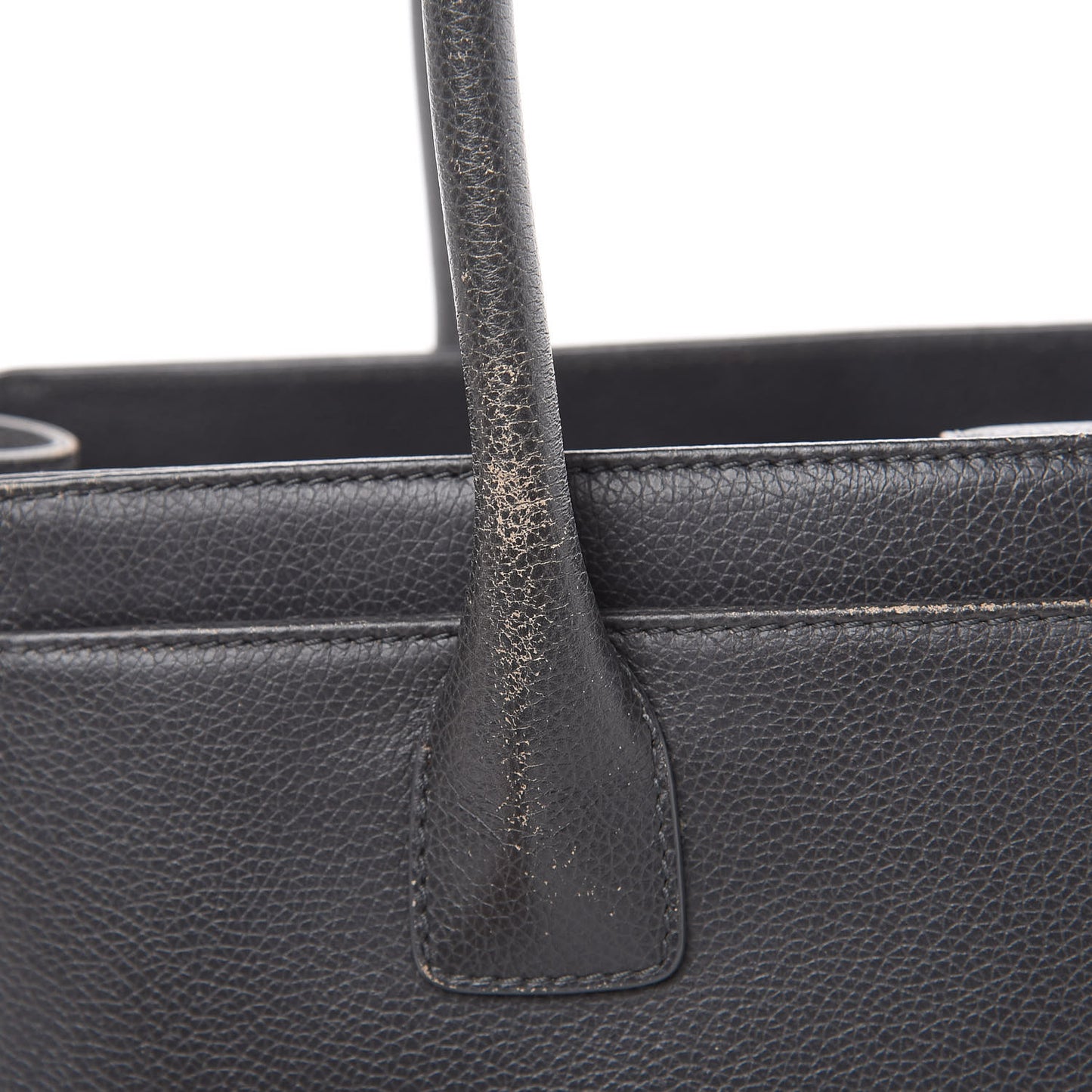 Calfskin Small Cerf Executive Shopper Tote Grey