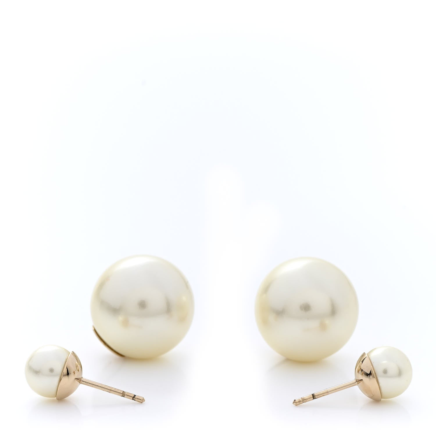 Christian Dior Pearl Mise En Dior Tribal Earrings Gold 3 of 5