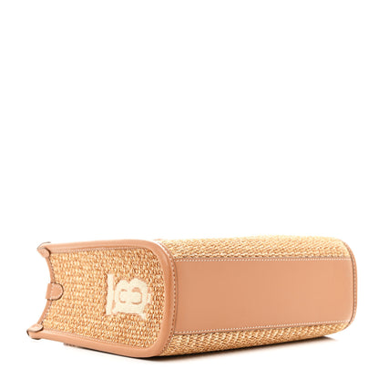 Burberry Raffia Calfskin Mini Freya Tote Natural 4 of 11