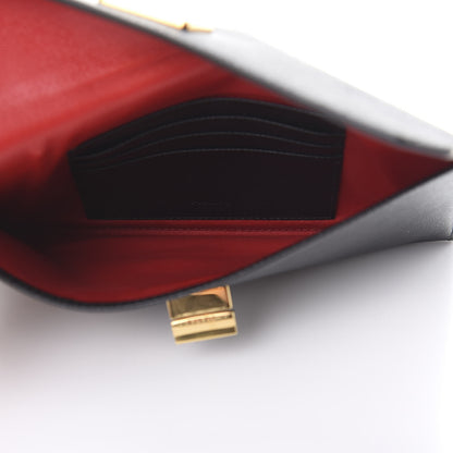 Prada Saffiano Flap Clutch Black 5 of 9