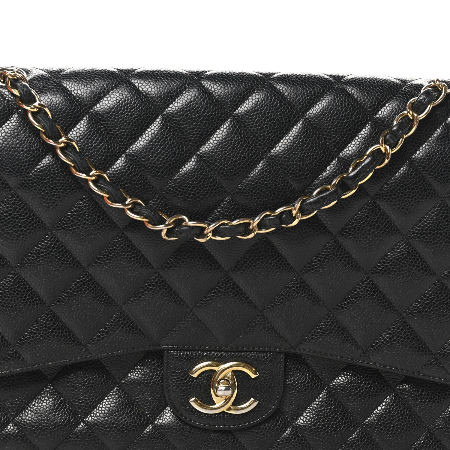 Chanel Caviar Quilted Maxi Double Flap Black 8 of 10