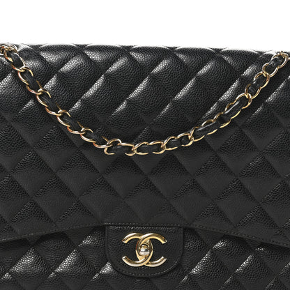 Chanel Caviar Quilted Maxi Double Flap Black 8 of 10