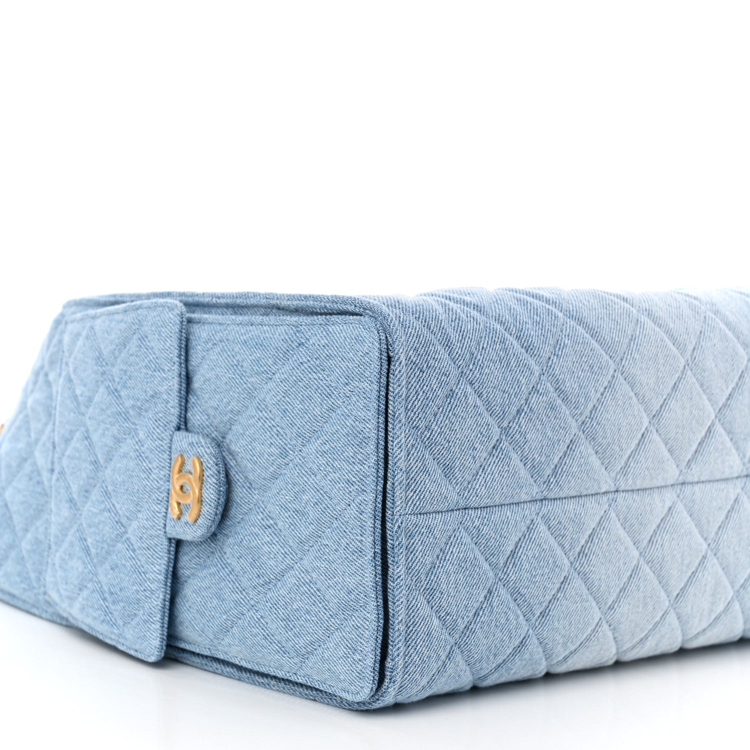 Chanel Washed Denim Quilted Medium Chanel 25 Handbag Blue 10 of 12