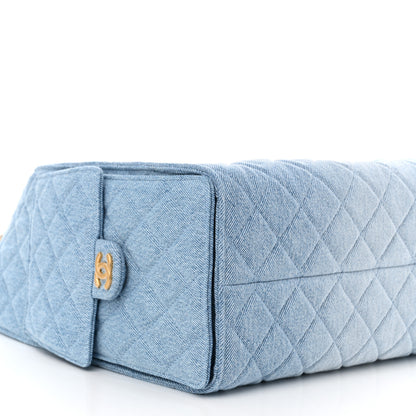Chanel Washed Denim Quilted Medium Chanel 25 Handbag Blue 10 of 12