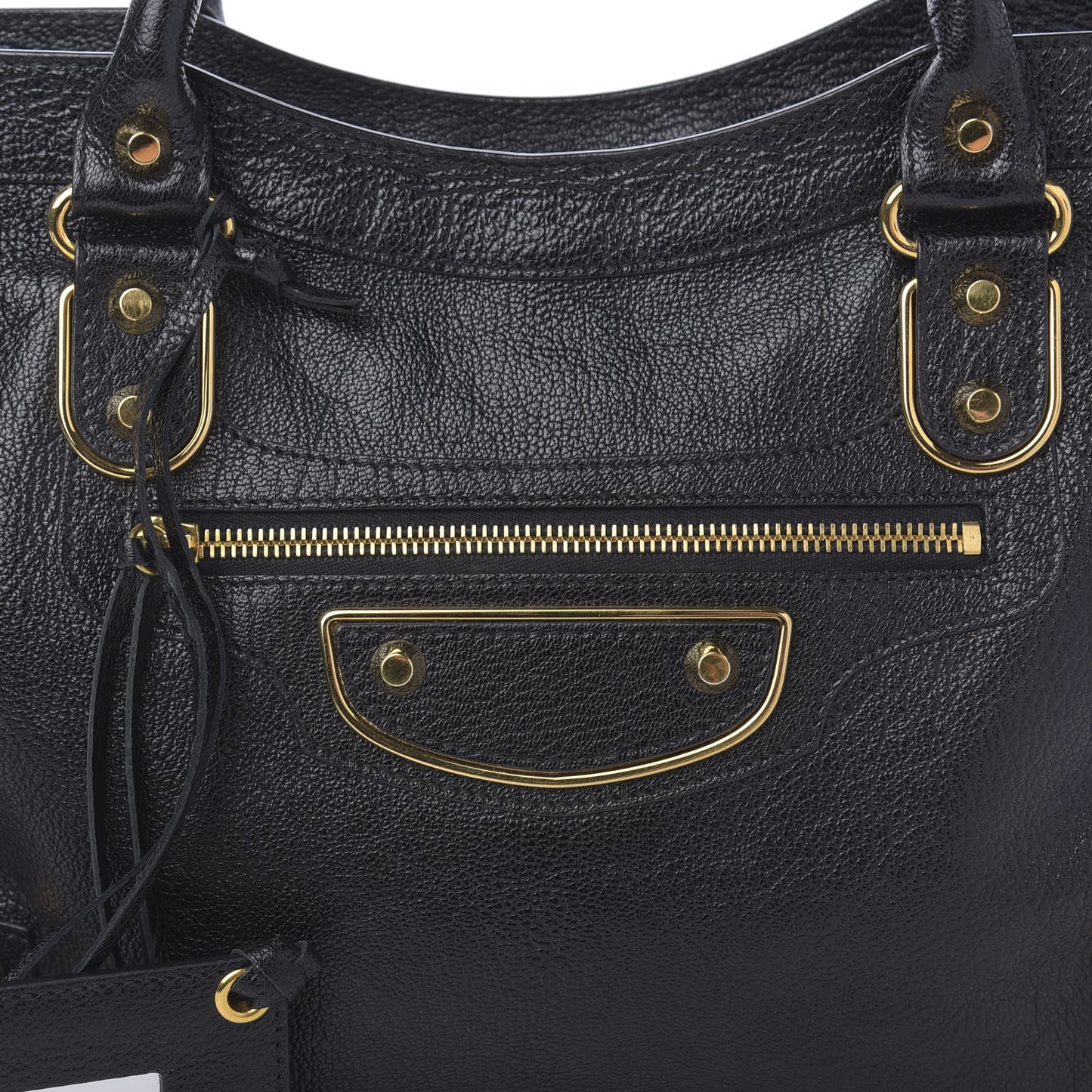 Chevre Gold Metallic Edge Hardware City Black