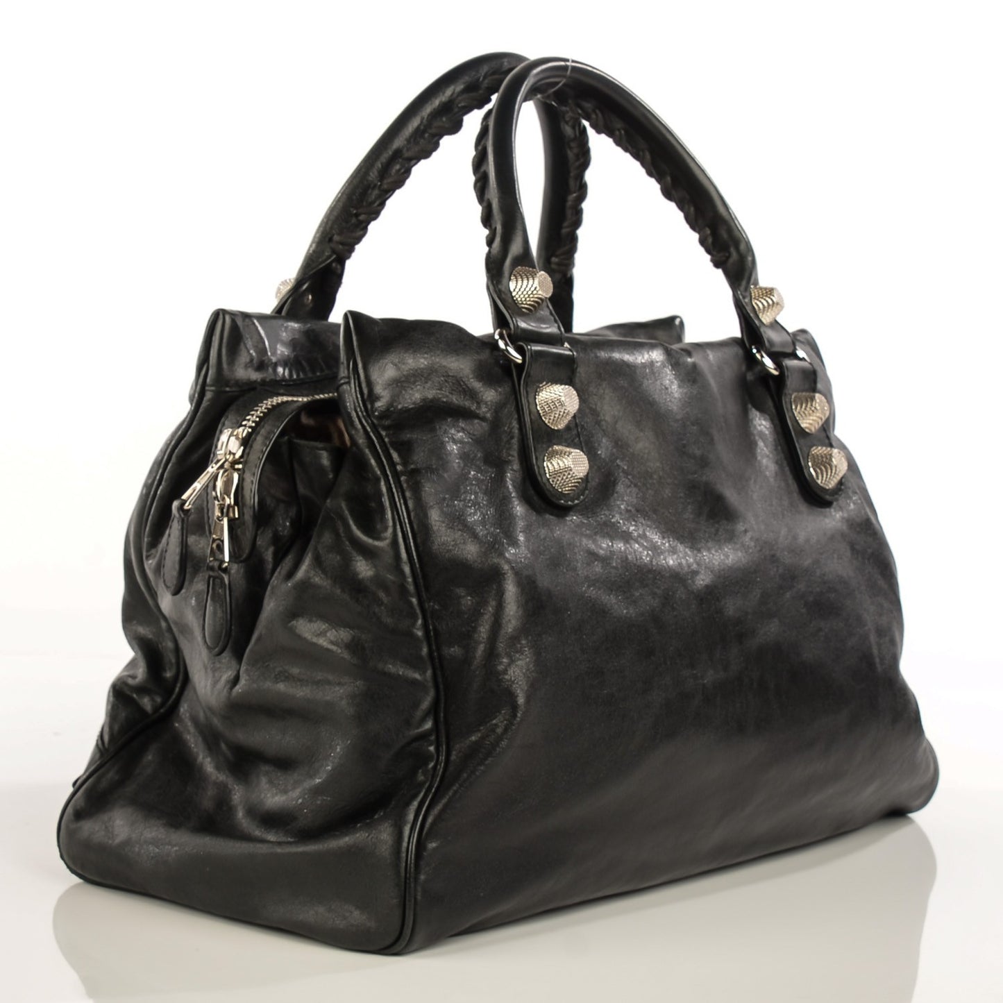 Agneau Giant 21 Silver Hardware Mid Day Black