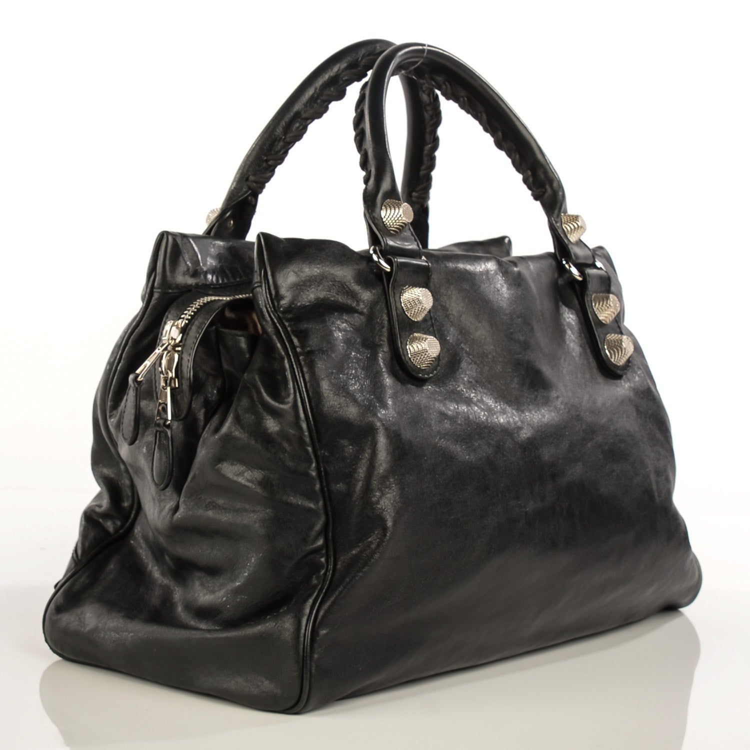 Balenciaga Agneau Giant 21 Silver Hardware Mid Day Black 6 of 12