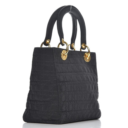 Christian Dior Nylon Cannage Medium Lady Dior Black 3 of 16
