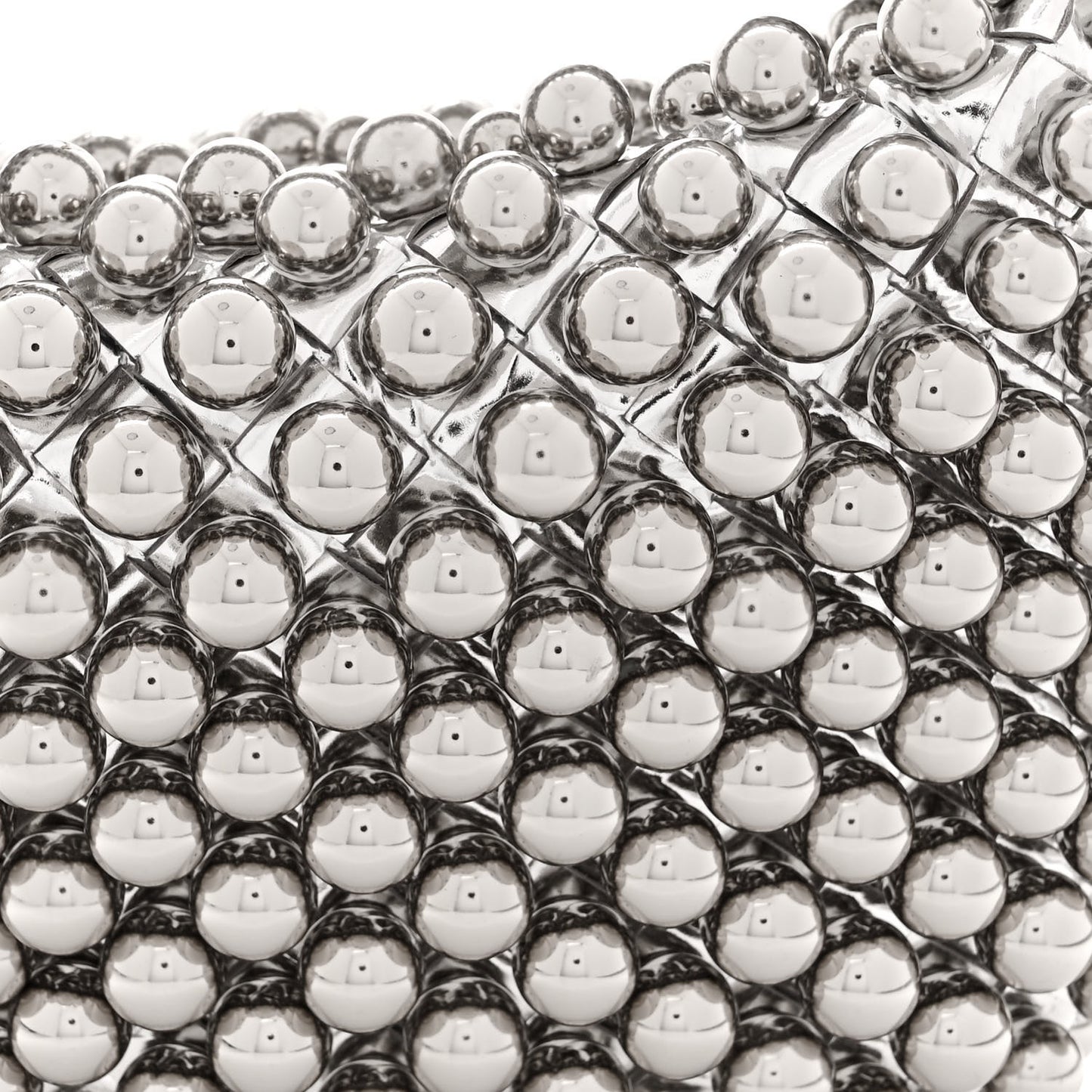 Metallic Nappa Studded Intrecciato Mini Jodie Silver