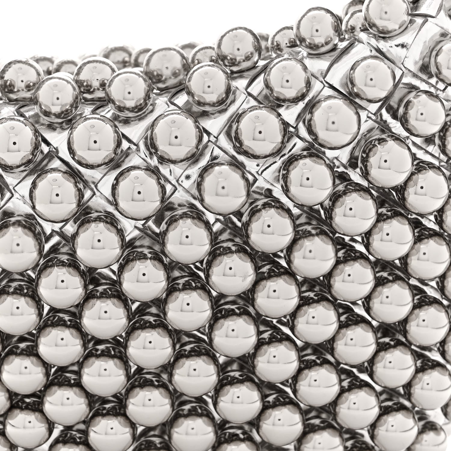 Bottega Veneta Metallic Nappa Studded Intrecciato Mini Jodie Silver 8 of 10