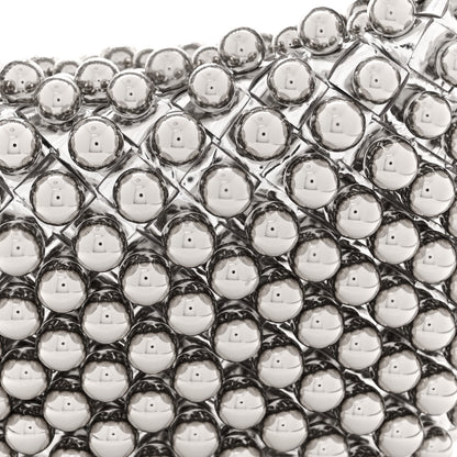 Bottega Veneta Metallic Nappa Studded Intrecciato Mini Jodie Silver 8 of 10