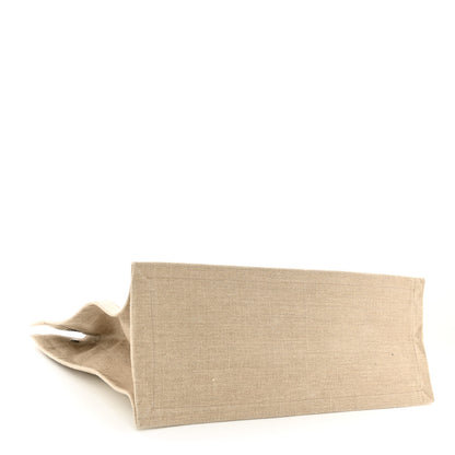 Saint Laurent Linen Calfskin Rive Gauche Tote Optic White 4 of 10