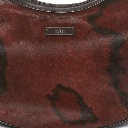 Gucci Pony Hair Half Moon Hobo Brown 8 of 11