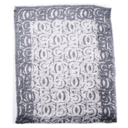 Chanel Cashmere CC Scarf Grey 1 of 5