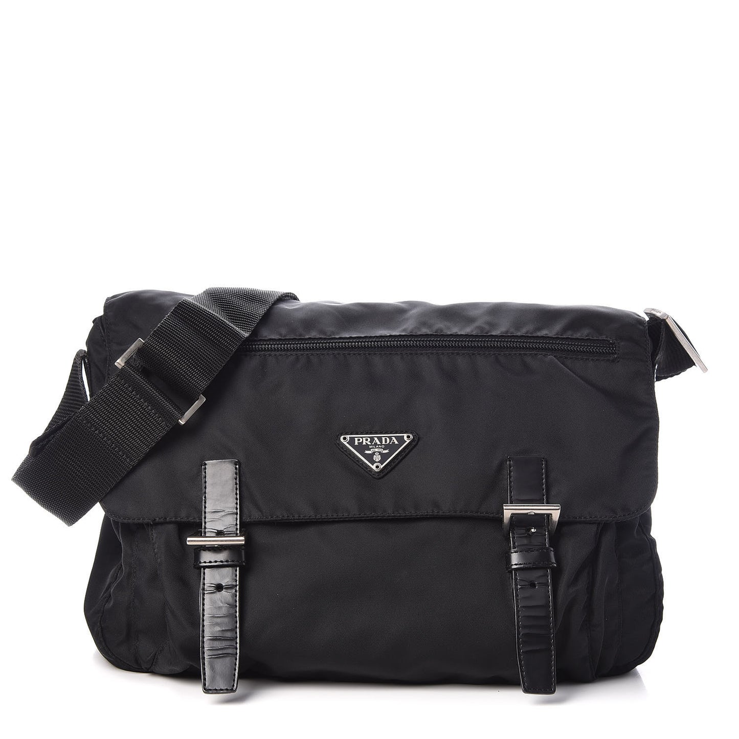 Tessuto Nylon Messenger Bag Black