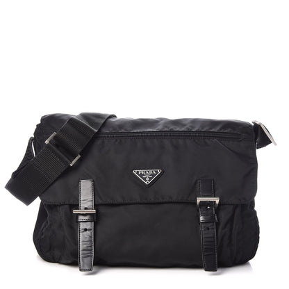 Prada Tessuto Nylon Messenger Bag Black 1 of 10