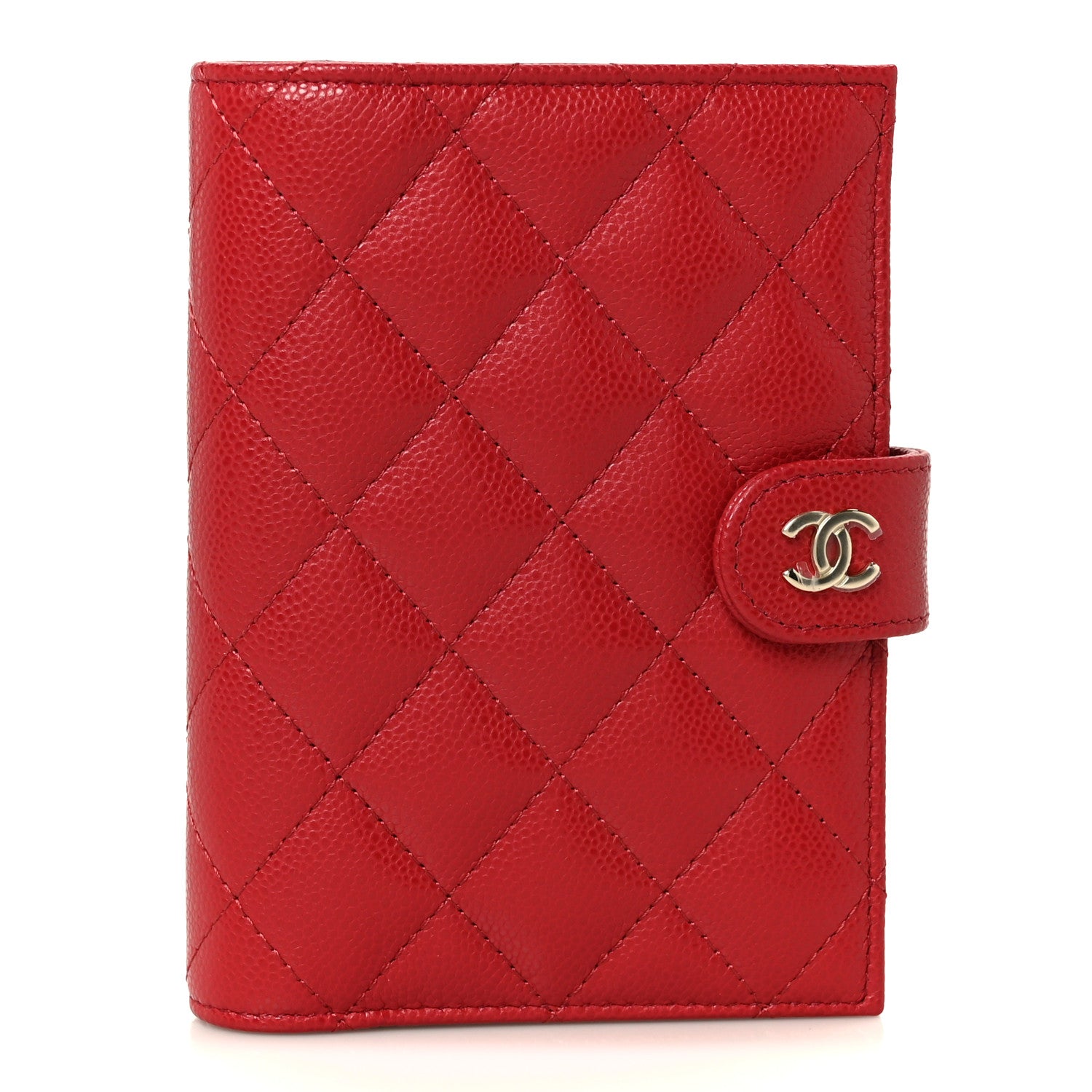 Chanel Caviar Quilted Passport Holder Red 1 of 10