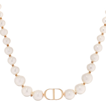 Christian Dior Pearl 30 Montaigne Choker Necklace Gold 1 of 5