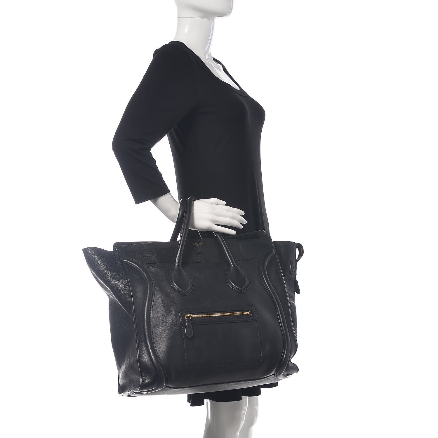 Celine Grained Calfskin Medium Luggage Black 2 of 20
