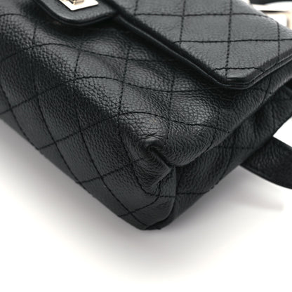 Chanel Grained Calfskin Quilted 2.55 Reissue Flap Belt Bag Clutch Black 11 of 12