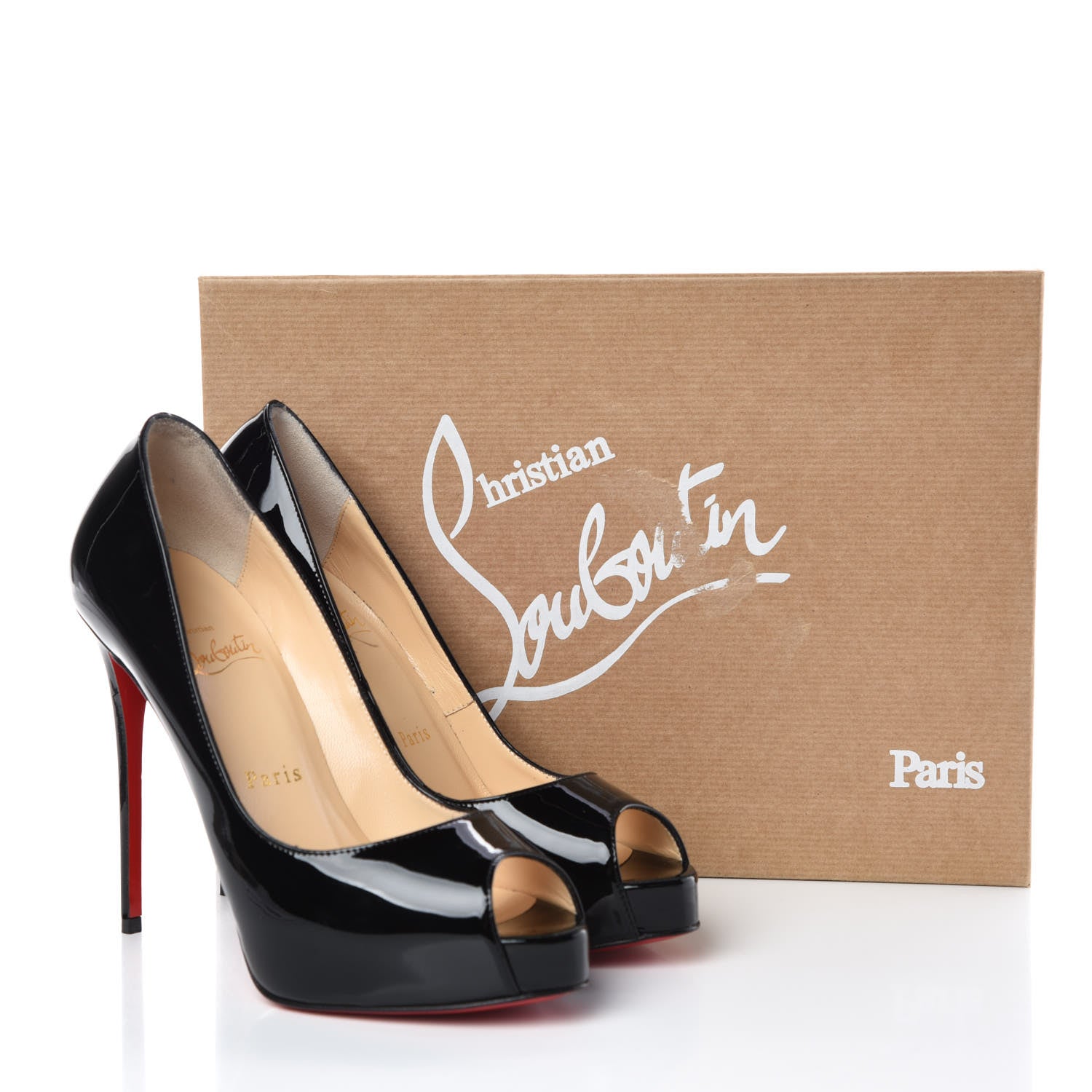 Christian Louboutin Patent New Very Prive 120 Pumps 36 Black 9 of 9