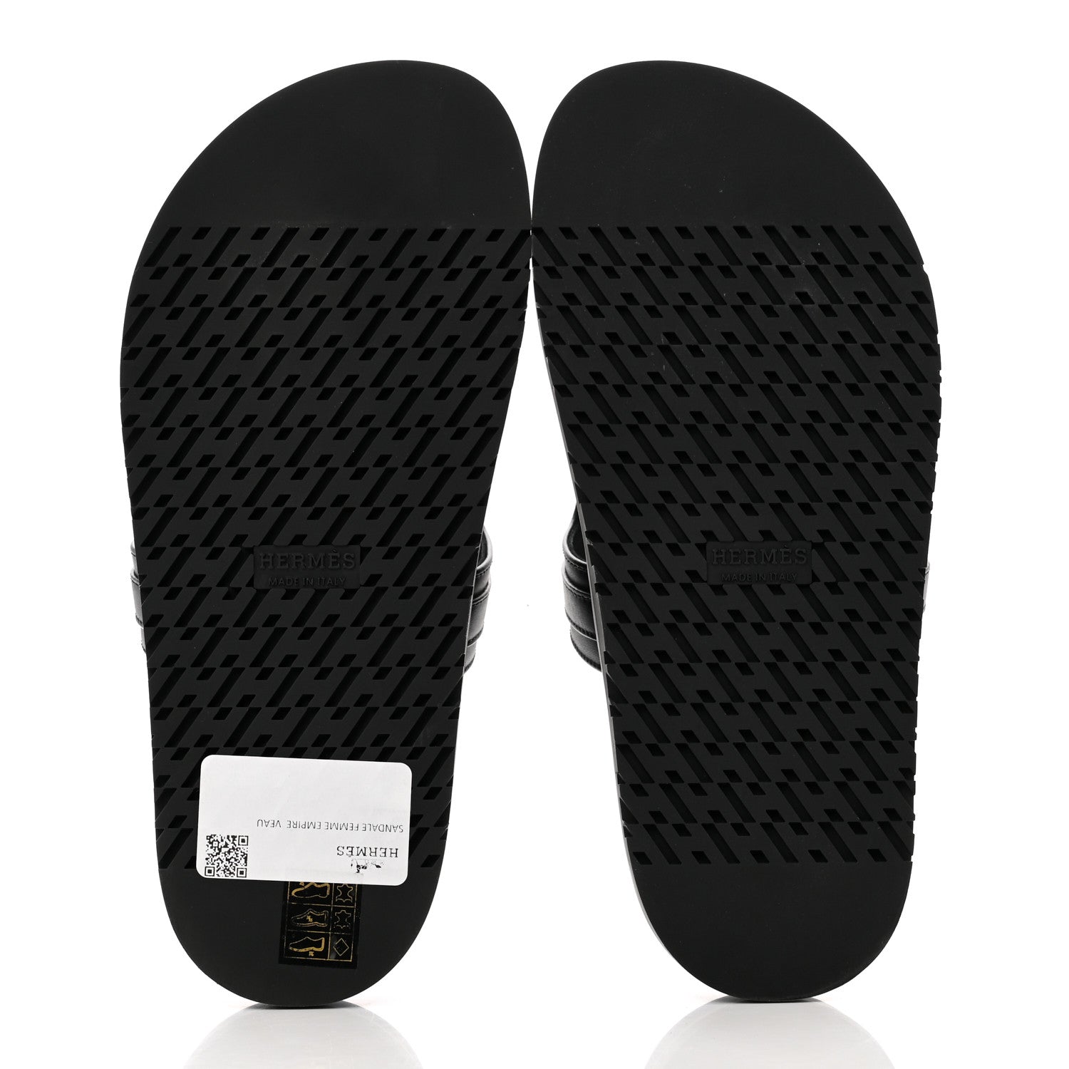 Hermes Calfskin Womens Empire Sandals 36.5 Black 5 of 9