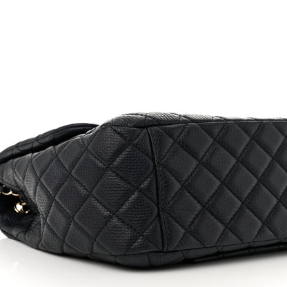Chanel Grained Calfskin Quilted Small XXL Travel Flap Bag Navy 9 of 10