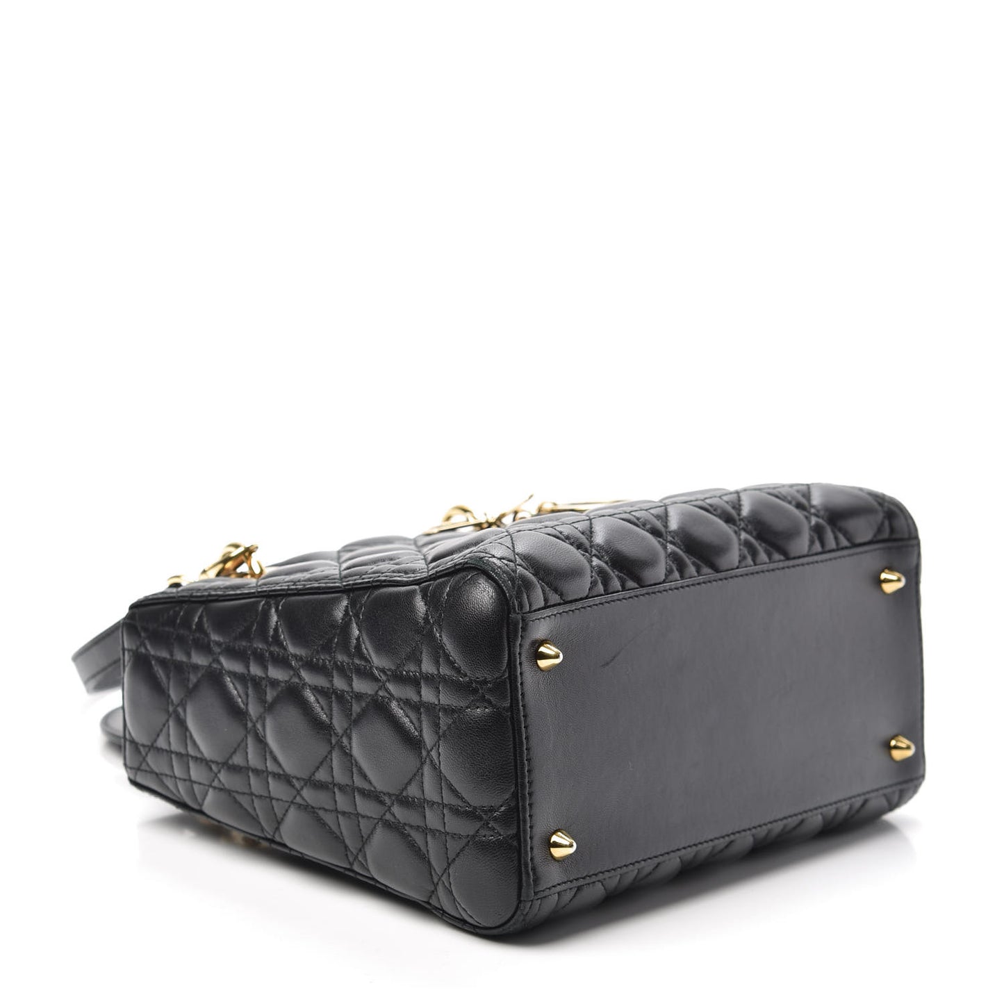 Lambskin Cannage Medium Lady Dior Black