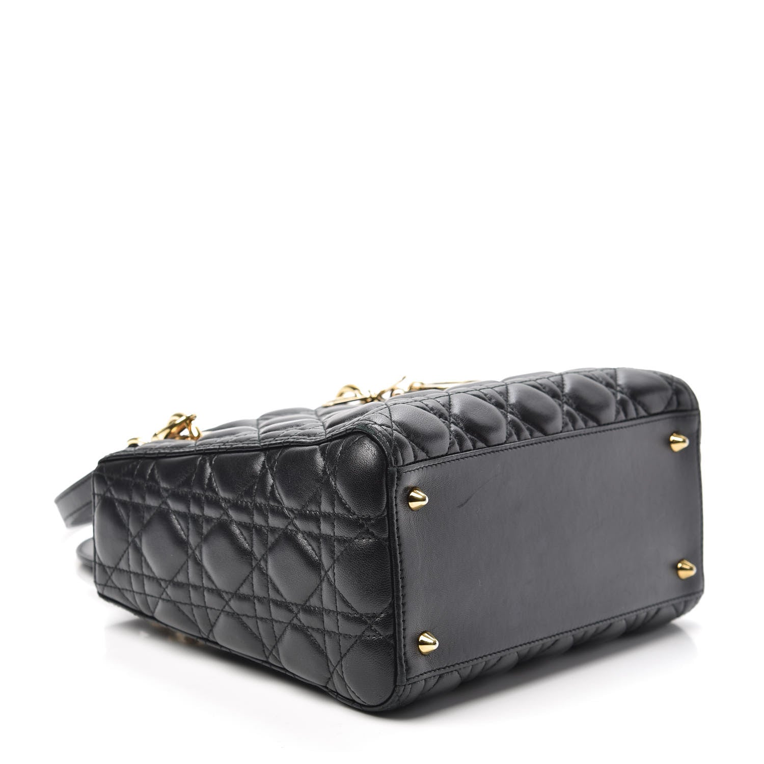 Christian Dior Lambskin Cannage Medium Lady Dior Black 4 of 9