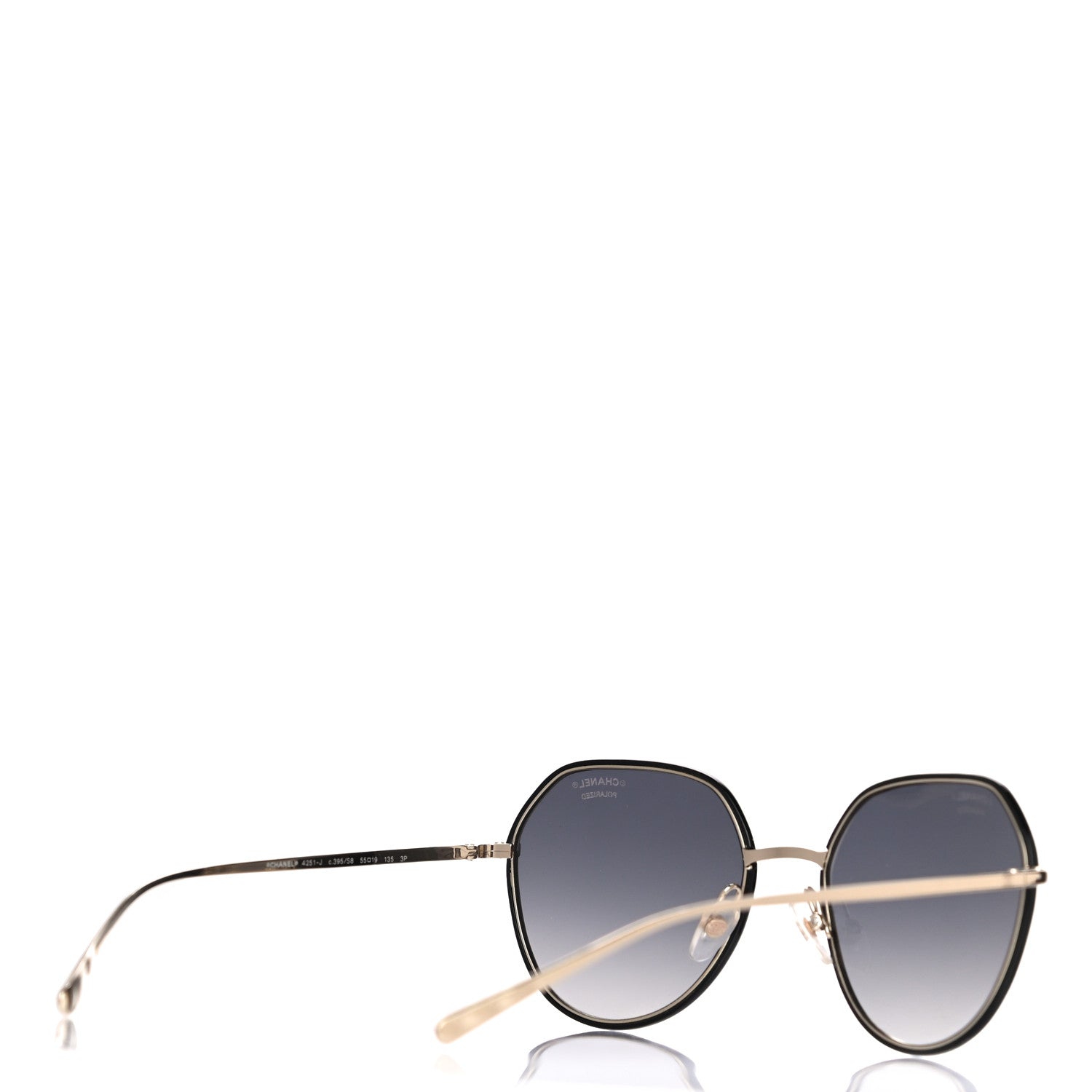 Chanel Round Sunglasses 4251-J Gold Black 3 of 8