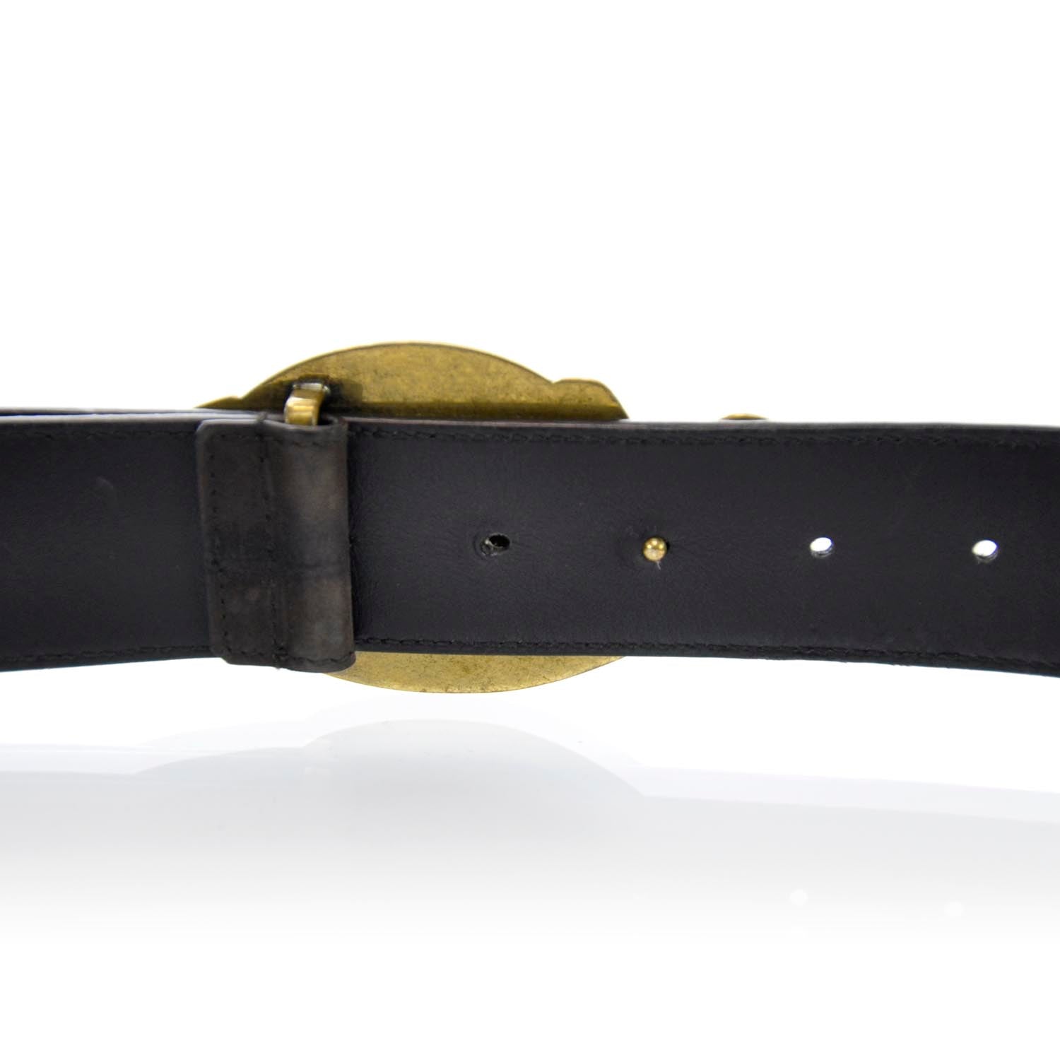 Saint Laurent Mens Crocodile Embossed Nubuck Belt 38 7 of 7