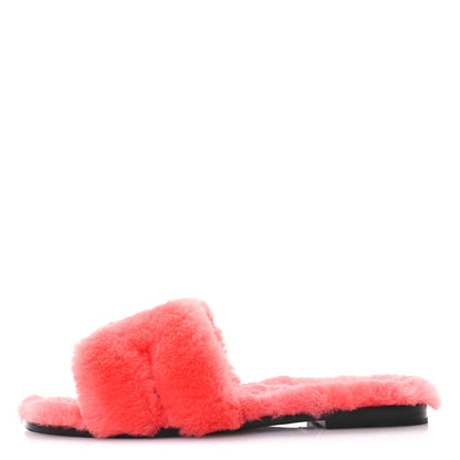 Hermes Woolskin Oran Sandals 38.5 Rose Du Desert 1 of 8